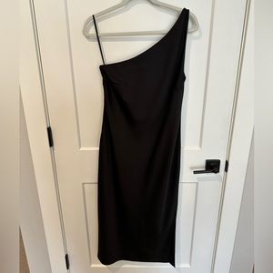 BHLDN Audrie One-Shoulder Satin Dress - Size 10